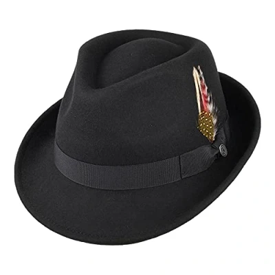 Image of Jaxon &amp; James Detroit Trilby Hat Black M