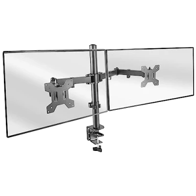 Image of Mars Gaming MARM2 Black, Dual Arm Monitor Mount for Screens up to 27&quot;, Articulating and Height Adjustable, Sturdy Frame, VESA75 VESA100 Compatible