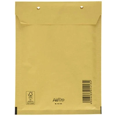 Image of Bong AirPro 3 12214 Padded Envelopes for Air Mail Kraft Paper 80 g/m² Polyethylene Self Adhesive with Covering Strips Set of 100 Brown