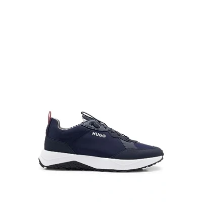 Image of HUGO KANE Trainers, Size: 3, Dark blue five Synthetics/textile