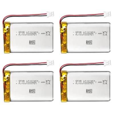 Image of EEMB Lithium Polymer Battery 3.7V 2000mAh 103454 Lipo Rechargeable Pack with wire JST connector for Bluetooth Speaker and Dashcam confirm device &amp; polarity before purchase(4)