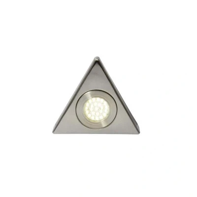 Image of Culina Fonte LED Triangular Under Cabinet Light 1.5W Daylight Opal and Satin Nickel