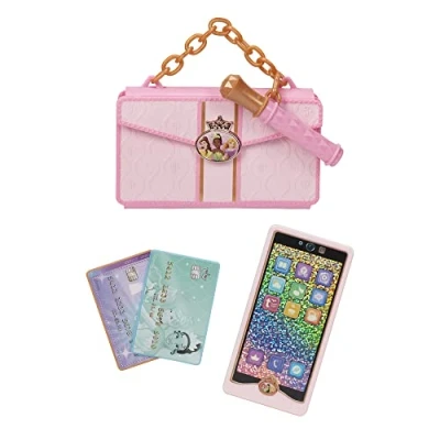Image of Disney Princess Style Collection Play Phone. Includes Phone, Lipgloss, Credit Cards and Bag For Fashionable Girls Aged 3+
