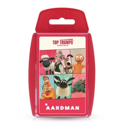 Image of Top Trumps Aardman Specials Card game, Play with Wallace, Gromit, Feathers McGraw, Shaun the Sheep and even Morph! In this educational packed gifts toys for boys girls aged 8+