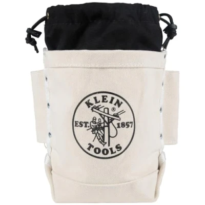 Image of Klein Tools 5416TC Tool Bag, Top Closing Bolt Bag with 3 Inch Drawstring, Load Rated Tunnel Connect, 5 x 10 9