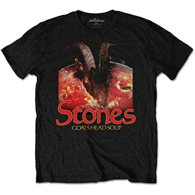 Image of The Rolling Stones Goats Head Soup with Logo Official Tee T Shirt Mens Unisex (X Large) Black