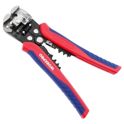 Image of WORKPRO Automatic Wire Strippers, 3 in 1 Cutters, Electrical Terminal Crimper, Stripping Pliers AWG 24 10 (0.2 6.0 mm²) for Stripping, Cutting, Crimping
