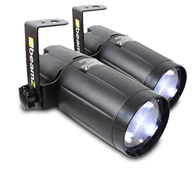 Image of 2X Beamz Pinspot White LED Light