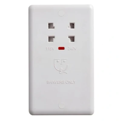 Image of Deta Vimark Curve Dual Voltage Shaver Socket with Neon White VC1305
