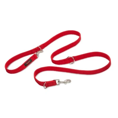 Image of HALTI Training Lead Professional Dog to Stop Pulling on the Lead, Perfect for Puppy Walks, Easy Use Double Ended Leash, Lightweight Soft &amp; Durable (Size Large, Red, 2m)