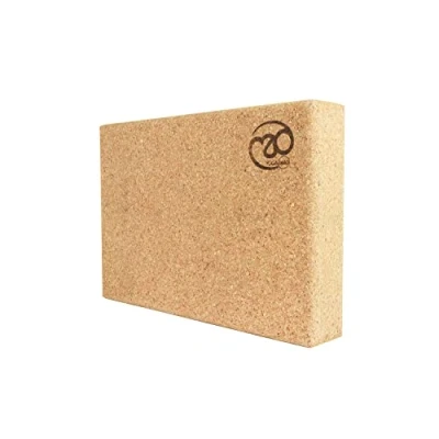 Image of Yoga Mad Cork Block 30.5cm x 20.5cm 5cm Eco Friendly Non Slip Brick for Yoga, Pilates, Training and Home Workouts Provides Support Various Poses