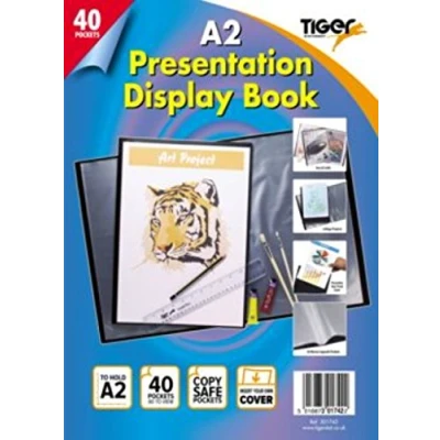 Image of Tiger 40 A2 Pocket Presentation Display Book Black