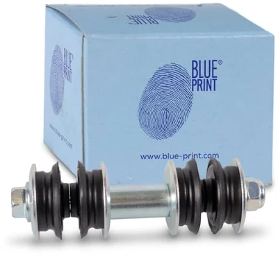 Image of 488170D010 Anti roll bar link BLUE PRINT ADT38590 Front Axle Left, Right 92mm M8 x 1,25 with nuts, bearings washers Steel