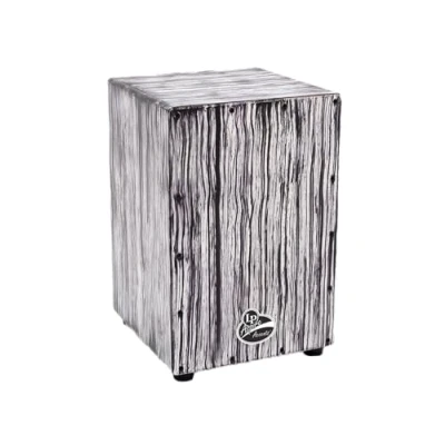 Image of LP Latin Percussion Cajon Aspire Accent, Birke/Pappel, Wire (3 x 16), Finish: White Streak, LPA1332 WS