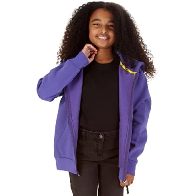 Image of Trendy Toggs Kids Plain Purple Zip Up Hoodie 5 6