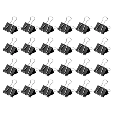 Image of M&amp;G Binder Clips 32mm/1.28 Inch, 48 Pcs Small Paper Clip Bag Pocket Office Supplies for Organizing Documents and Papers, Black