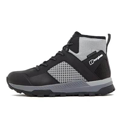 Image of Berghaus Kids’ Galactic Mid Walking Boot with High Traction Sole, Waterproof, Breathable, Lightweight, Vegan Friendly Trainer (Black, UK Footwear Size System, Big Kid, Numeric, Medium, 6)