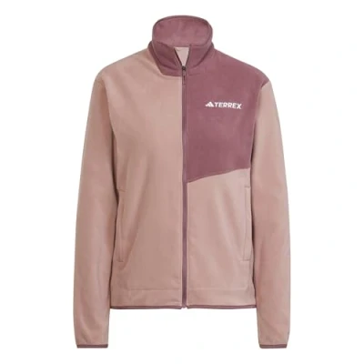 Image of adidas Women&#039;s Terrex Multi Full Zip Fleece Jacket, warm clay/quiet crimson, S