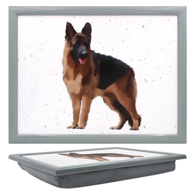 Image of Lesser &amp; Pavey Cushioned Lap Tray Lovely Trays With Padded Cushion, Suitable For Eating On The Sofa German Shepherd Homes Sarah Boddy