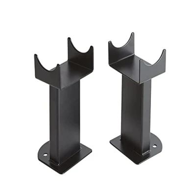 Image of Milano Alpha Modern Single Double Vertical Column Horizontal Panel Radiator Floor Mounting Feet Black