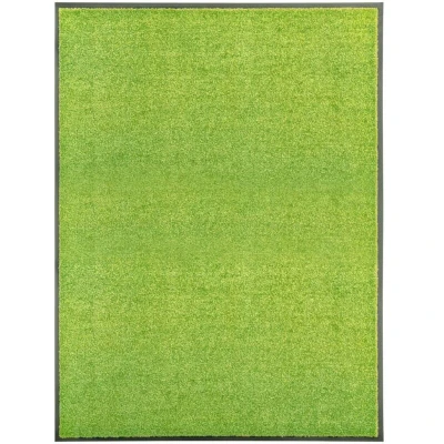 Image of vidaXL Doormat Washable Green 90x120 cm