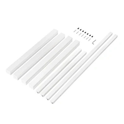 Image of Emuca Square Legs and Table Frame, 50x50mm (1.96x1.96 inch), 1.150x750 (45.3 x 29,5 White Painted, Steel