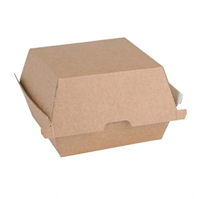 Image of Fiesta Compostable Kraft Burger Boxes Large 112mm (50)