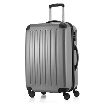 Image of HAUPTSTADTKOFFER Alex Luggage Suitcase Hardside Spinner Trolley 4 Wheel Expandable, 65cm, TSA, silver