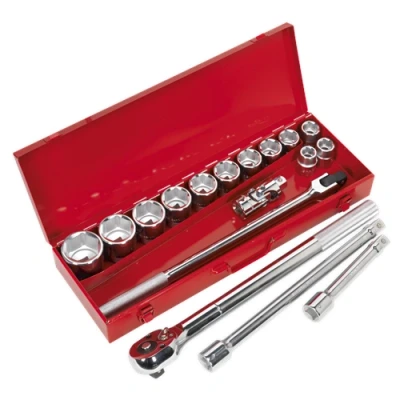 Image of Sealey Premier Socket Set 17pc 3/4&quot;Sq Drive WallDrive® Metric