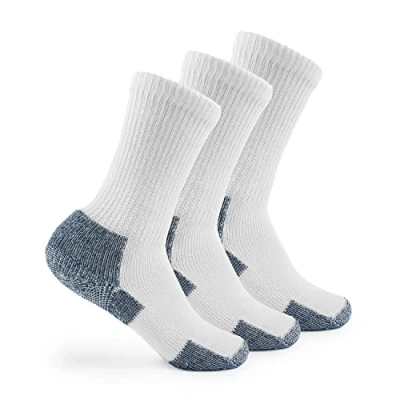 Image of Thorlos Men&#039;s Xj Running Socks, White/Navy (3 Pair Pack), L UK