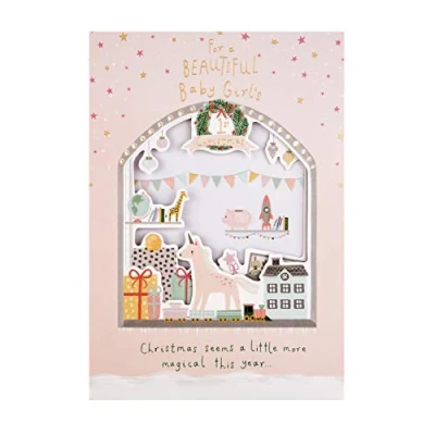 Image of Hallmark Baby Girl&#039;s 1st Christmas Card