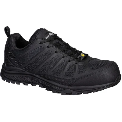 Image of Portwest Composite Textile Trainer S1PS ESD SR FO Black 46