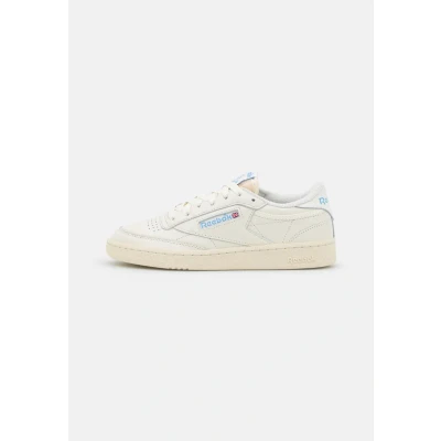 Image of Reebok Classic CLUB C 85 Vintage Trainers, Women&#039;s, Size: 3, Chalk/alabaster/sky blue Leather and textile