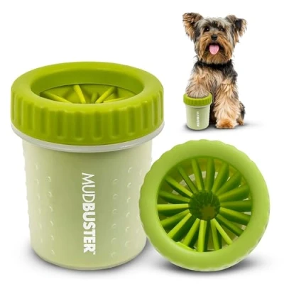 Image of Dexas Green Small Dog Paw Cleaner for Dogs Premium Quality Pet Supplies and Accessories Cleans Mud Dirt Easy to Use Clean Patented Product BPA Free