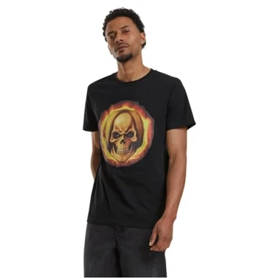 Image of Mister TEE SUN Death Print Tshirt, Men&#039;s, Size: Small, Black