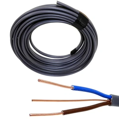 Image of 10 Metres of 2.5mm 6242Y Flat Twin &amp; Earth Cable BASEC Electrical Cables