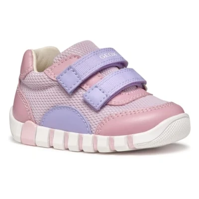 Image of Geox Baby B IUPIDOO Girl A Sneaker, Rose/Lilac, 7 UK Child