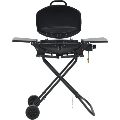 Image of vidaXL Portable Gas BBQ Grill with Cooking Zone Black