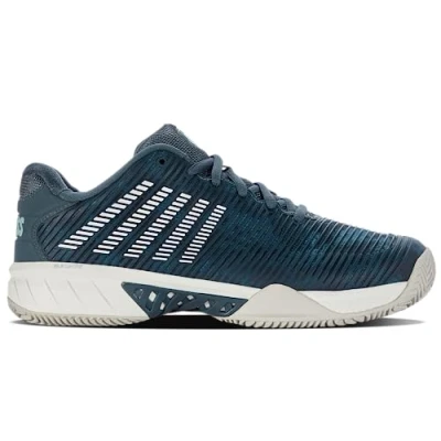 Image of K Swiss Performance Men&#039;s Hypercourt Express 2 HB Tennis Shoes, Indian Teal/Star White/Moonstruck, 10.5 UK