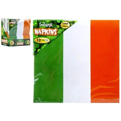 Image of Ditzy Doll IRELAND NAPKINS 33cm St Patricks Day Irish Flag Tableware Party Home BBQ