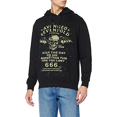 Image of Avenged Seven Fold Men&#039;s Sevenfold Hoodie, Black (Black Black), Xx Large
