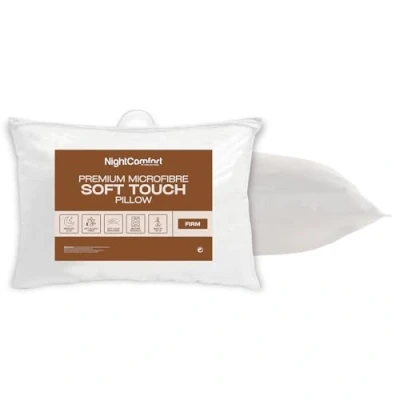 Image of Night Comfort Super Firm Supportive Pillow for Side Sleepers, Pack of 1 Hypoallergenic Microfiber with Hollowfibre Filled Pillows