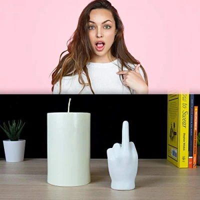 Image of Swearing Reveal Candle Middle Finger Prank Gift Republic