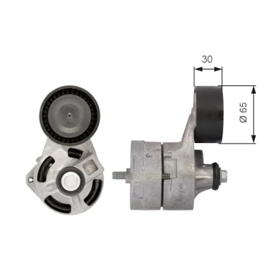 Image of 1385379, 1445915, 6C1Q6A228BB, 6C1Q6A228BC Tensioner Pulley GATES FleetRunner Micro V Kit T39108 FORD: Transit Mk6 Van, Caja / Chasis