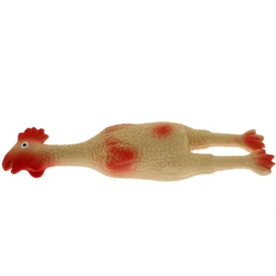 Image of Mool Latex Rubber Squeaky Dog Toy Chicken, 23 cm