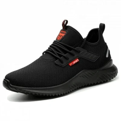 Image of Safety Shoes Trainers Mens Women Lightweight Breathable Work Steel Toe Cap Black
