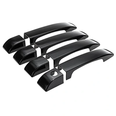 Image of Door Covers Decorative Black Glossy Exterior Handles Cover for Range L322 2002 2012