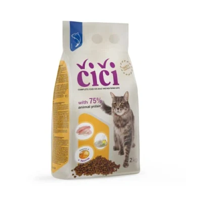 Image of CiCi Complete Dry Cat Food For Adult and Neutered Cats with Fish 2 kg