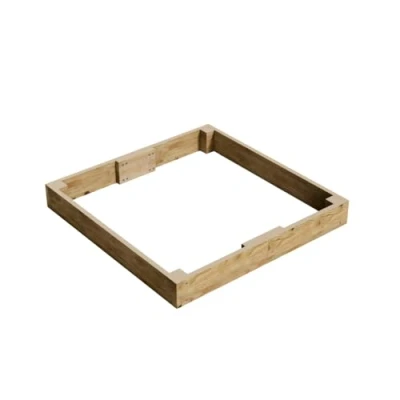 Image of Gro Garden Products Wooden Raised Bed 120cm L x W 15cm H Large Planters for Vegetables, Herbs, or Flowers Trough Planter Box with FSC Tanalised Timber
