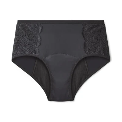 Image of BP3 Underwear Washable Absorbent High Waist Knickers for Incontinence &amp; Periods (Black, Small)